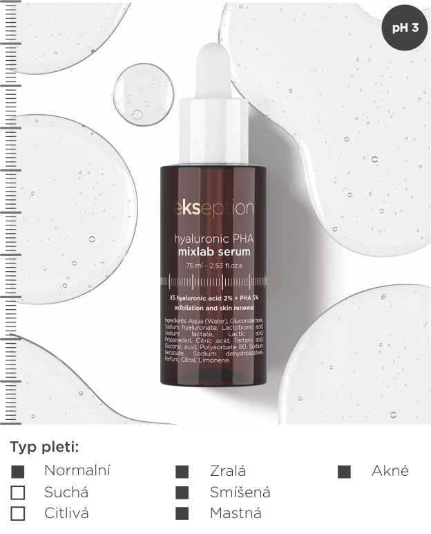Ekseption - HYALURONIC PHA - MixLab sérum - 75ml - Obrázek 3